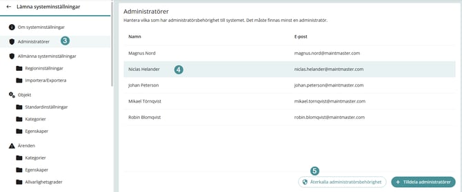 Administratör CMMS 10 SWE 3