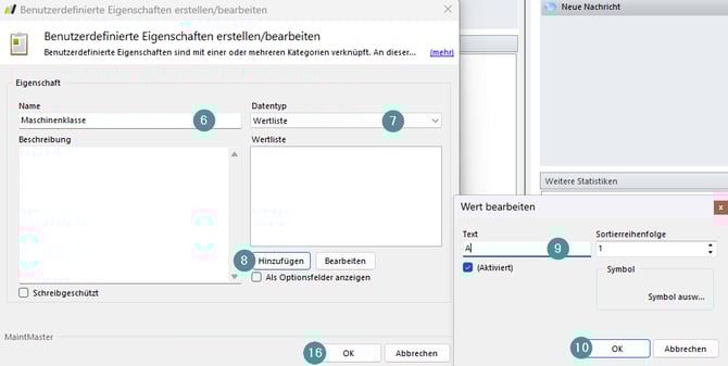 Das Bild zeigt, wie man eine Eigenschaft bearbeitet.