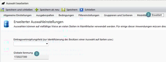 Auswahl ändern Summary Board