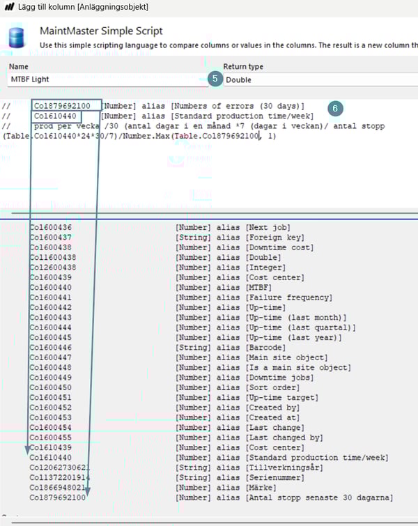Beräkningsskript MTBF