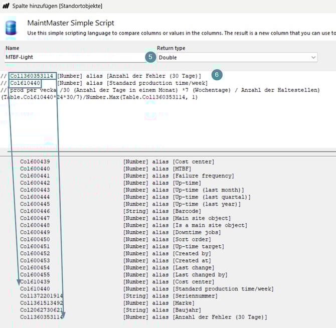 Berechnungsskript MTBF