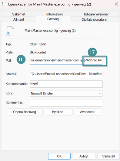 Genväg CMMS 8 SWE 1