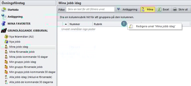 Redigera urval CMMS 8 SWE 2