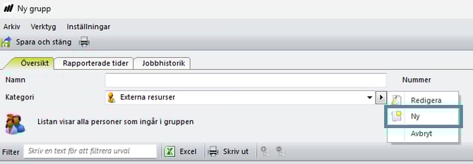 skapa ny gruppkategori