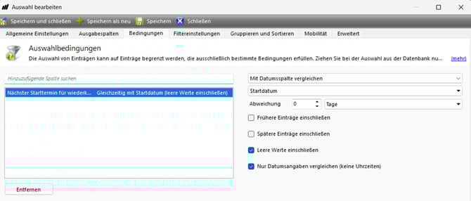 Auswahlverknüpfung CMMS 8