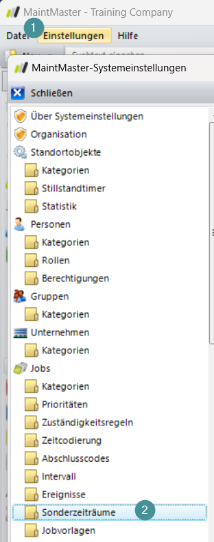 Erstellen Sonderzeiträume 1