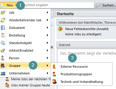 Gruppenkategorie oder erstellen
