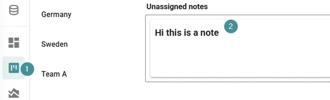 kanban board and notes
