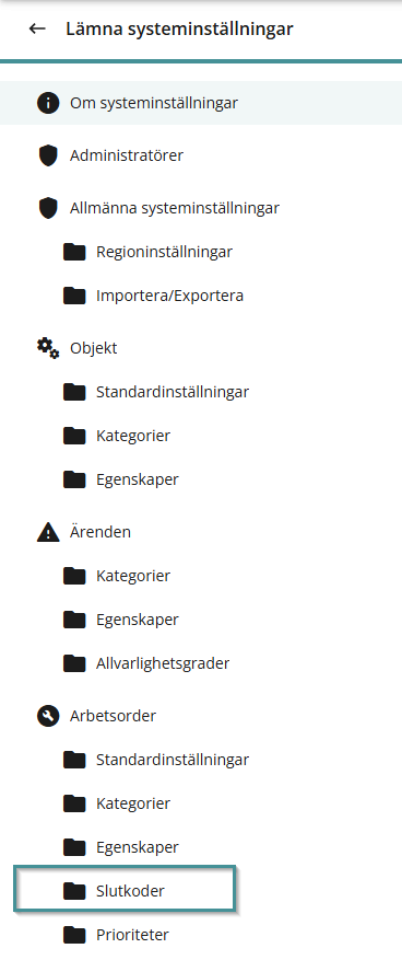 CMMS 10 Completion codes SWE 1