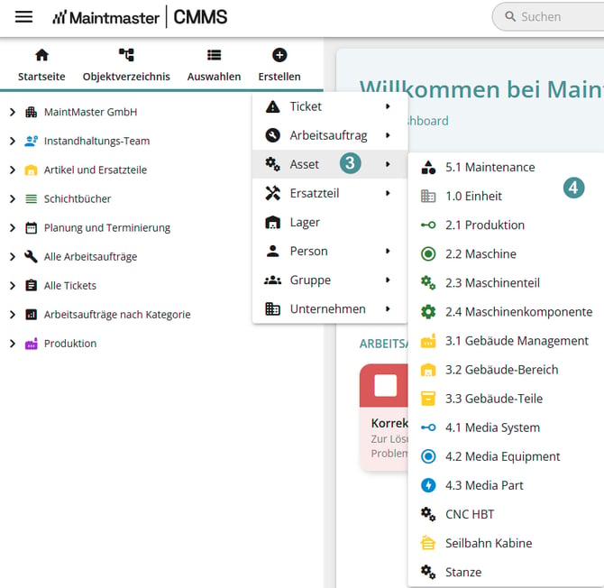 CMMS 10 Create asset GER 2
