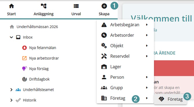 CMMS 10 Lägg till företag SWE 1