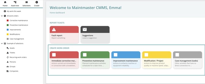 Create workorder MM10 ENG 1