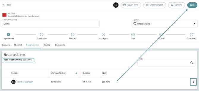 Create workorder MM10 ENG 11