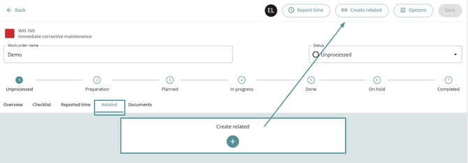 Create workorder MM10 ENG 12
