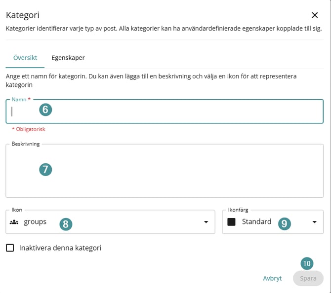 Systeminställningar CMMS 10 SWE 4
