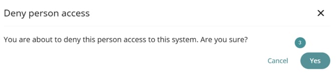deny access to a usser