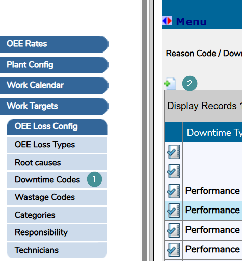 How do I add a new downtime code?