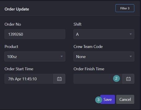 close an order