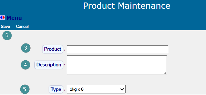 fill in information product
