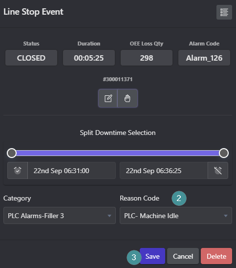 reassign downtime
