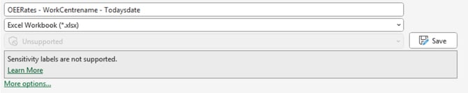 save excel oee rate