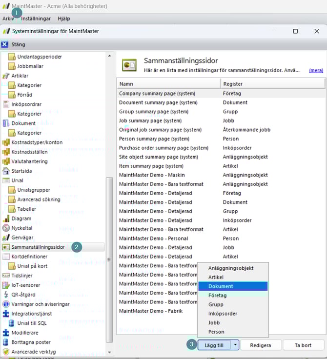 Sammanställningssida 1