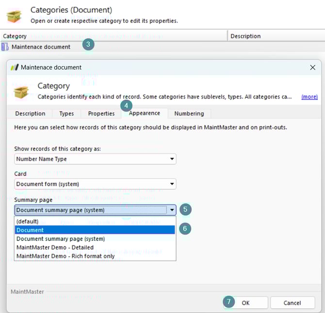link the Summary page