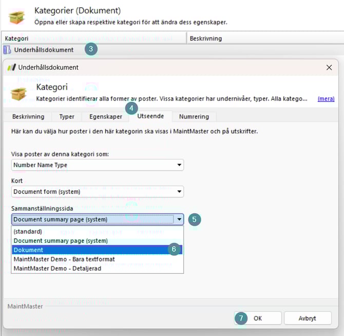 Länka in sammanställningssidan