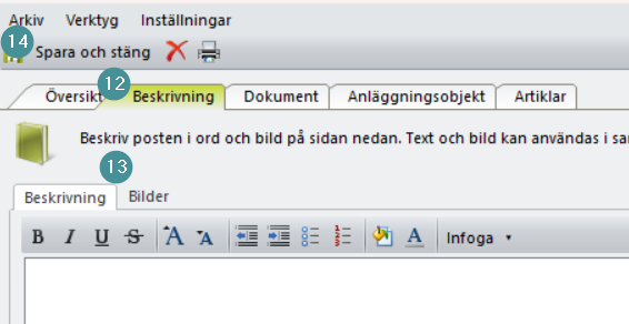 redigera text för att se att det fungerar