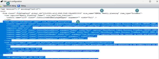 insert code card definition