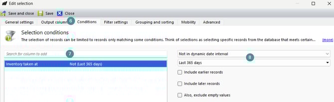 add a condition to the selection