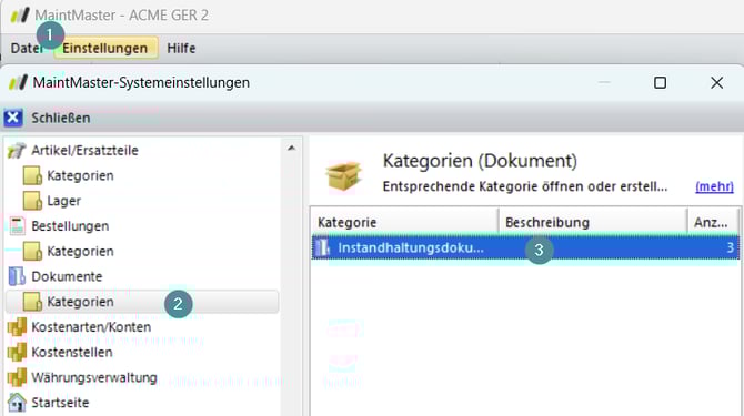 Bearbeiten Sie die Kategorie