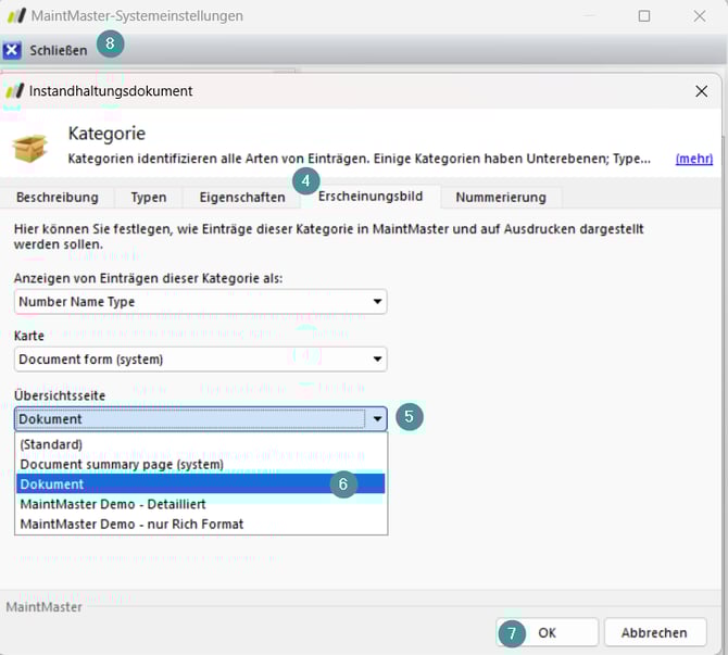 Verbinden Sie die Übersichtsseite