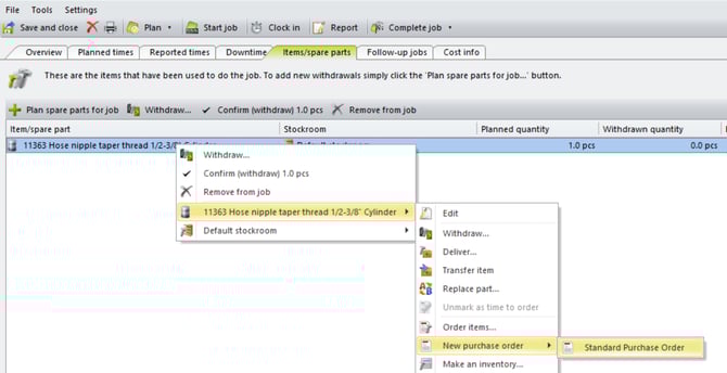 purchase order job 1