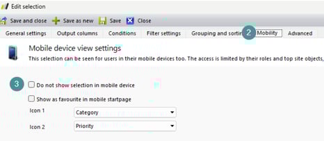 Image is showing how to add a Selection to the app