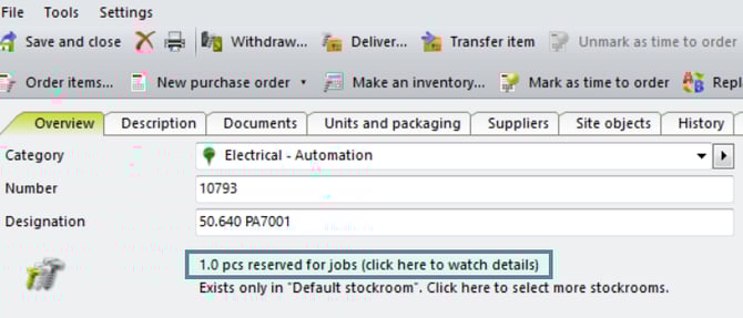 spare part to job 2