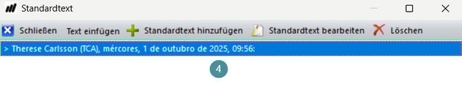 einen neuen Standardtext hinzufügen