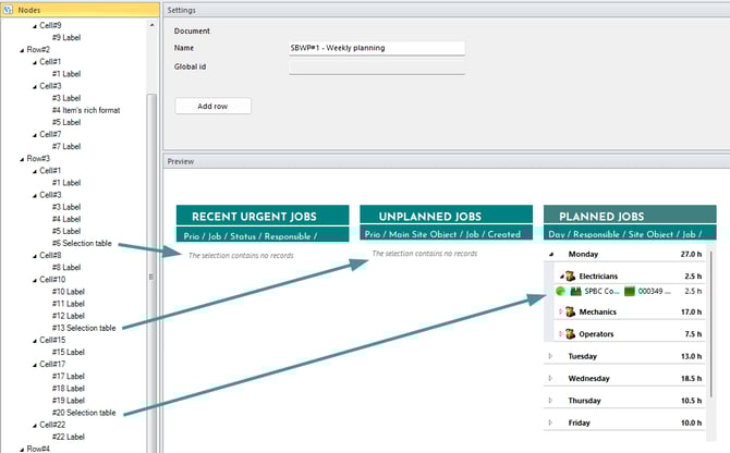 summary board selection