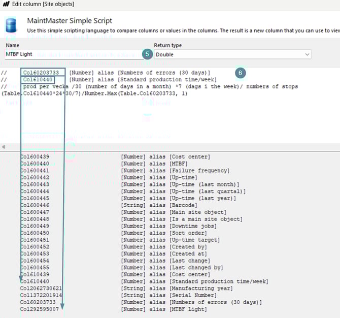 MTBF Calculation script